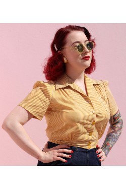 Blouse année 40 rayée Freddies of Pinewood