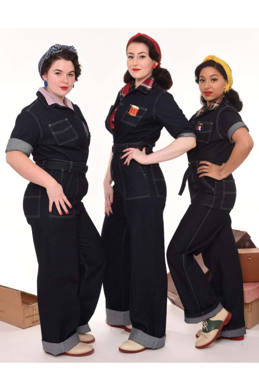 Salopette Combinée Vintage LEE Union-Alls – Années 50, Chevrons, Taille 42 (USA)