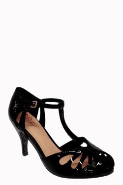 Escarpin noir en vinyle