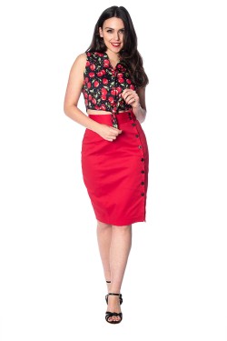 Chemise cerises courte