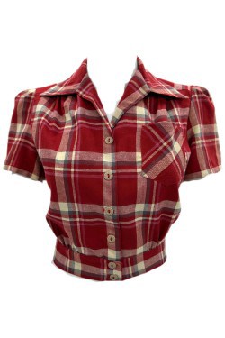 Blouse a carreaux 50's