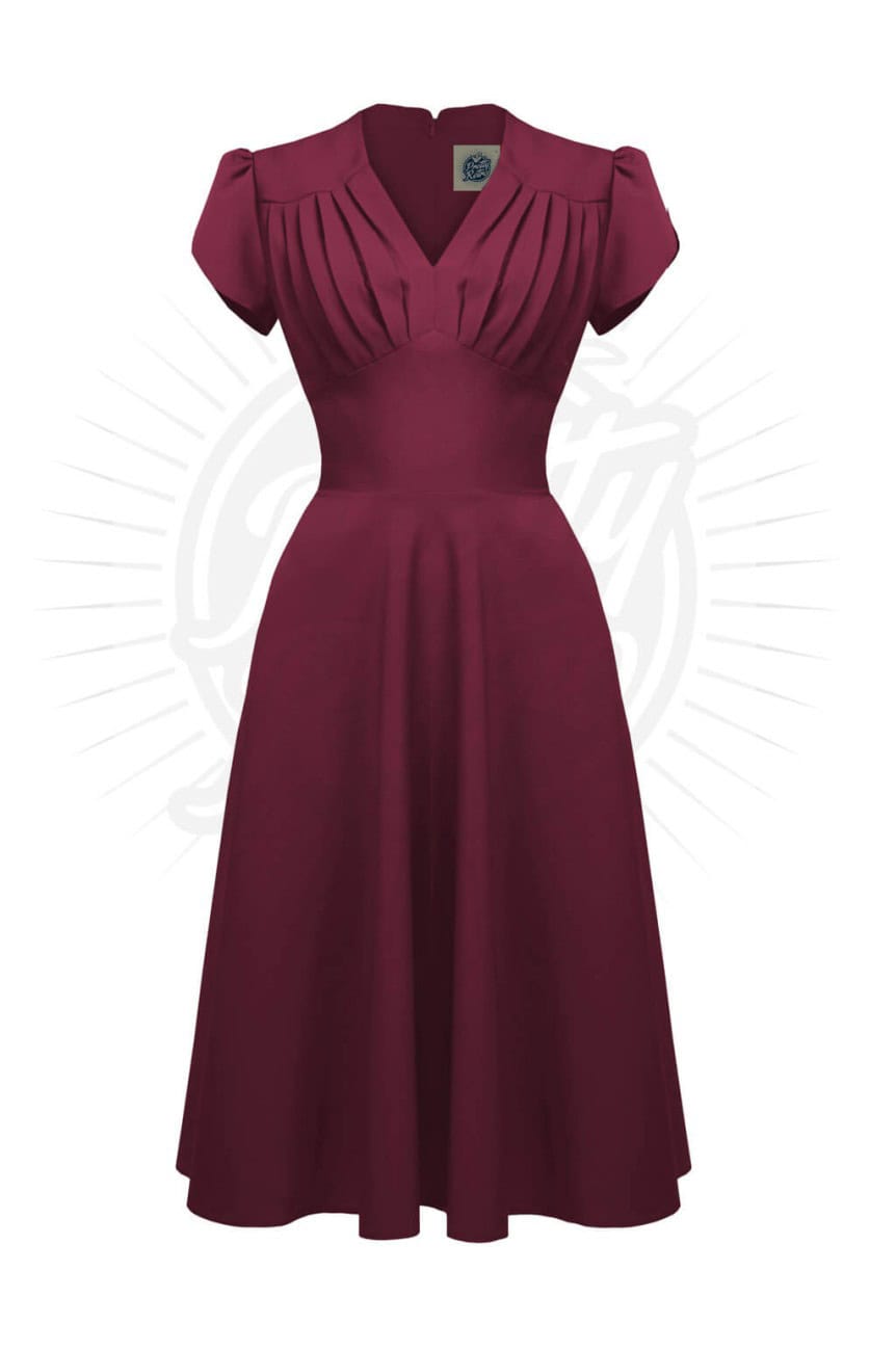 Robe 50's Pretty retro bordeaux
