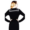 Cardigan pin up noir marin