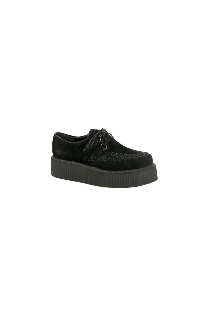 Creepers demonia noire en suedine compensée