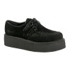 Creepers demonia noire en suedine compensée