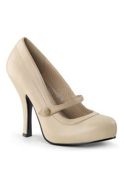 Chaussure pin up couture vernie beige