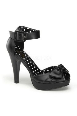 Escarpin ouvert noir pin up