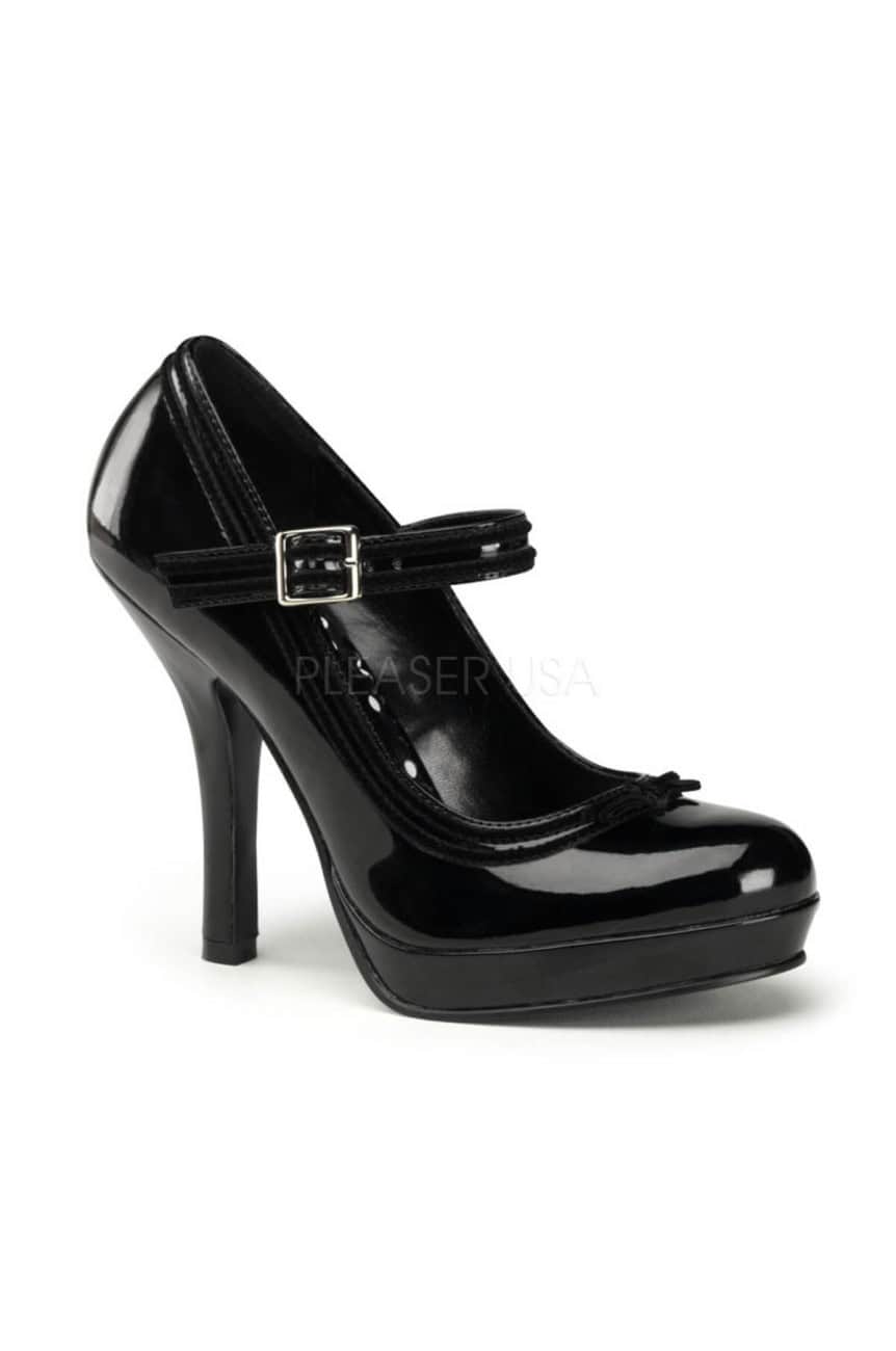 Chaussure retro pin up vinyle rouge