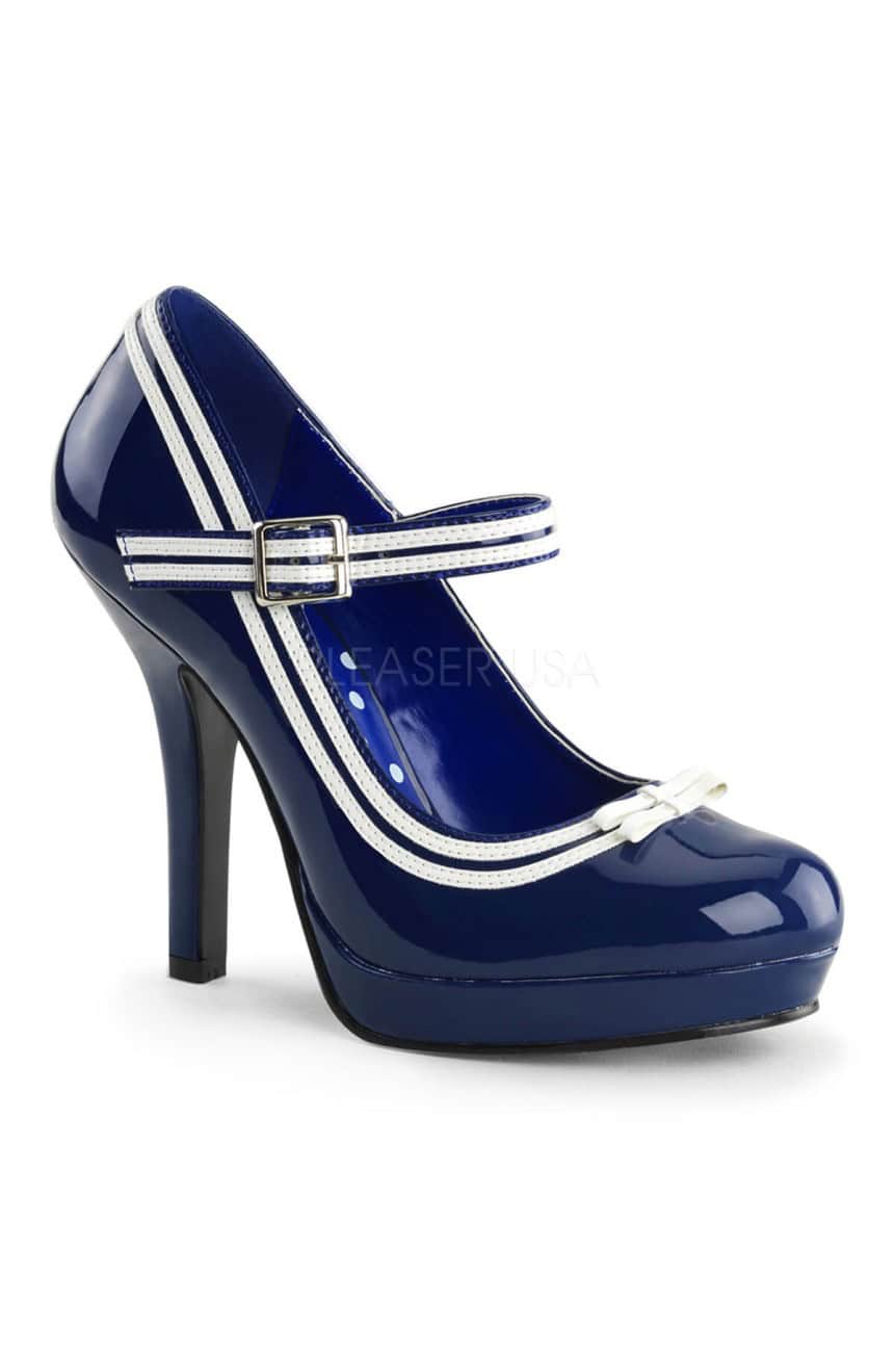 Chaussure retro pin up vinyle rouge