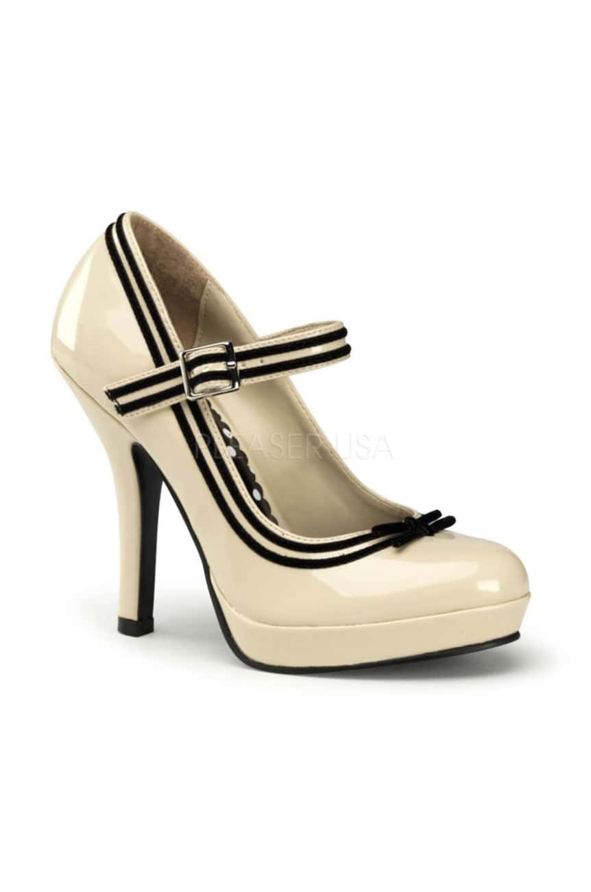 Chaussure retro pin up vinyle rouge