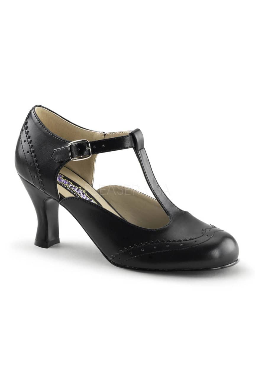 Chaussures retro noire petit talon flapper-26