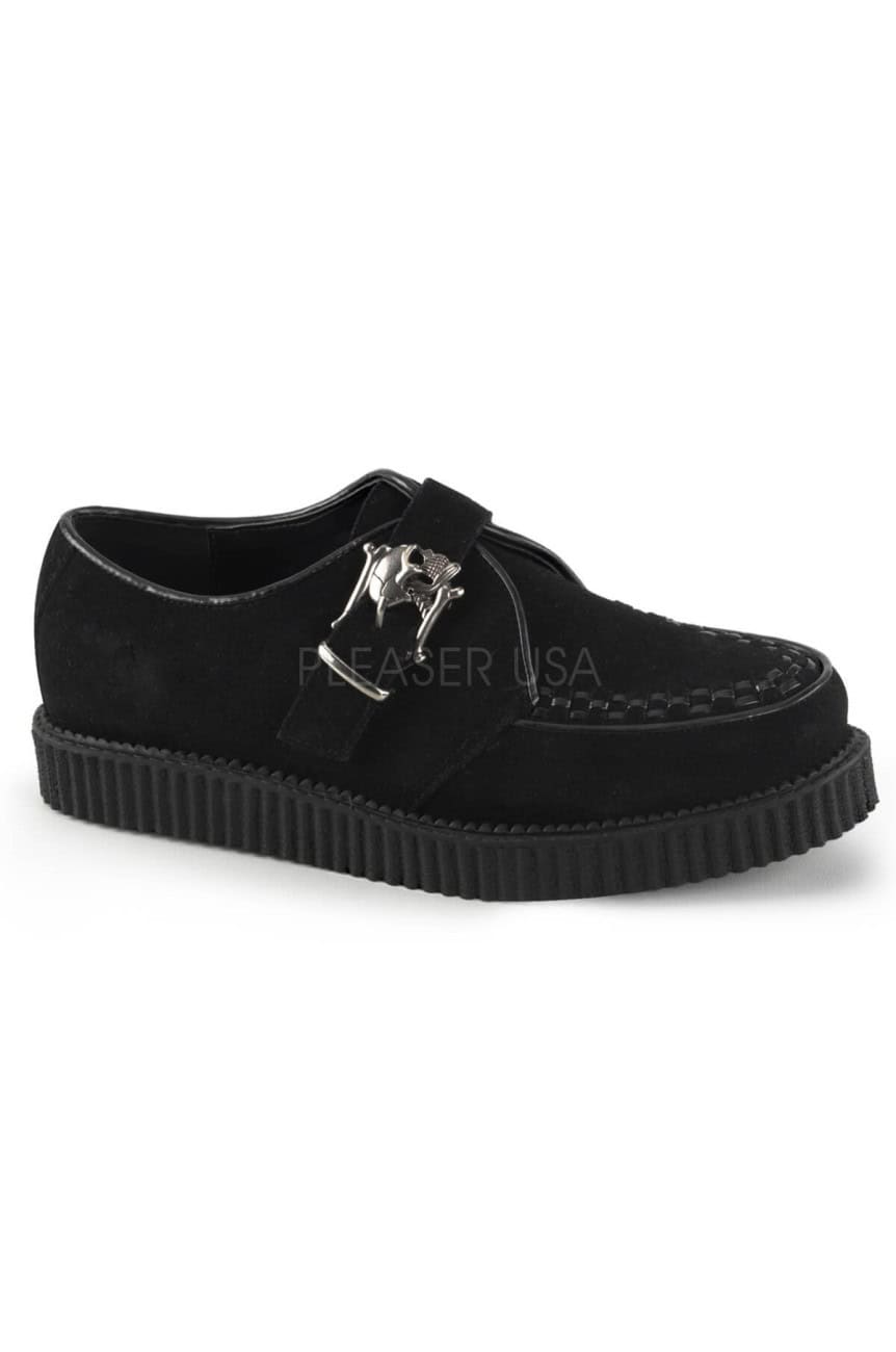 Creepers 605 demonia suedine boucle tete de mort