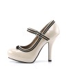 Chaussure retro pin up vinyle beige