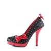 Escarpin pin up a pois avec noeuds