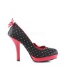 Escarpin pin up a pois avec noeuds