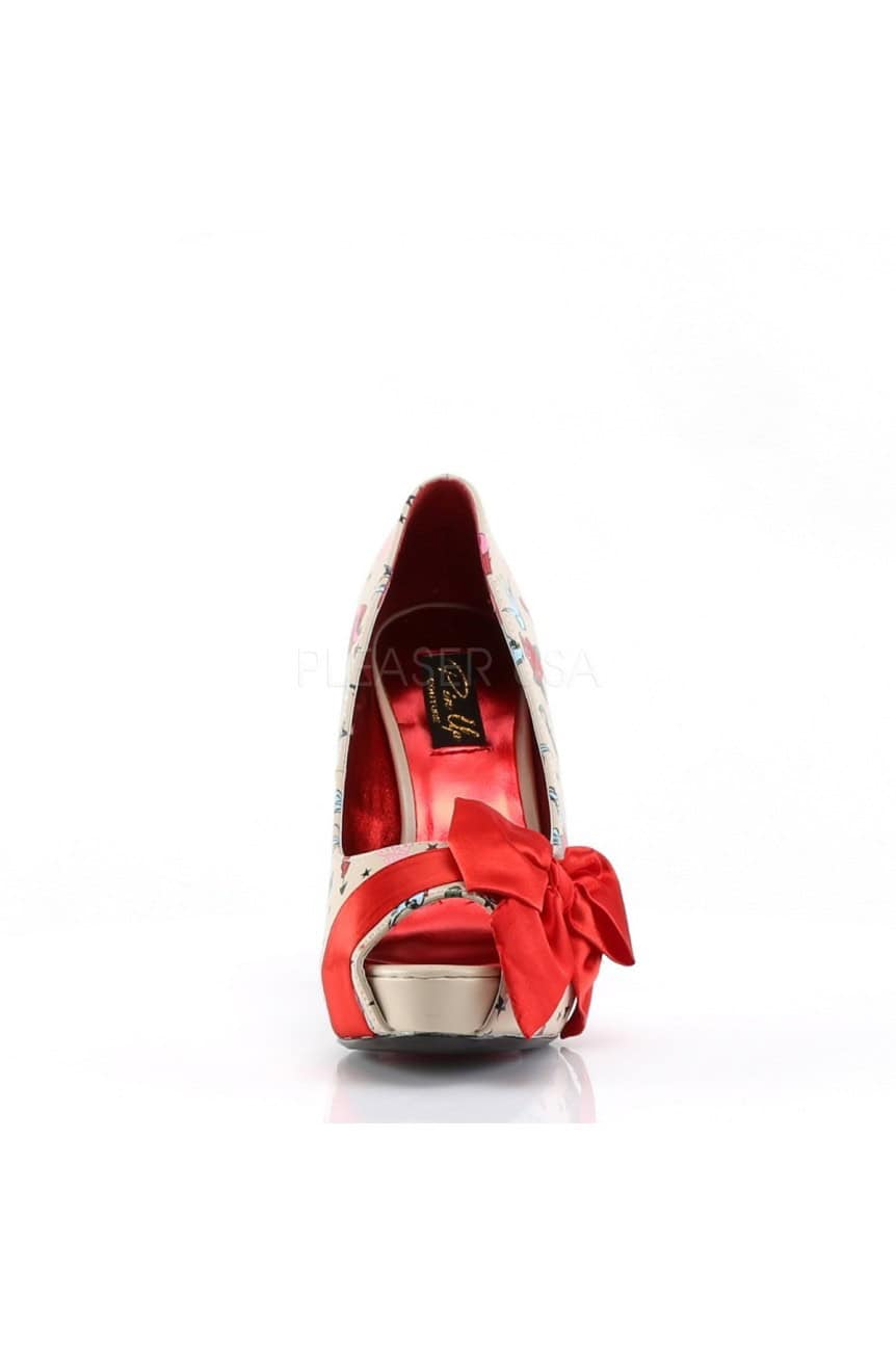 Chaussure pinup couture bettie 13 beige