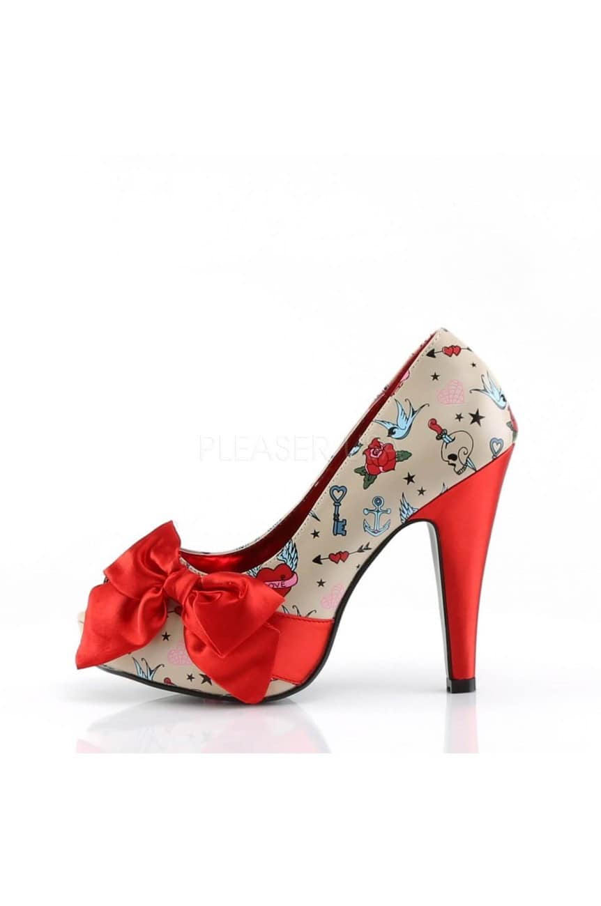 Chaussure pinup couture bettie 13 beige