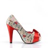 Chaussure pinup couture bettie 13 beige