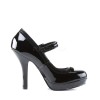 Chaussure retro pin up vinyle rouge