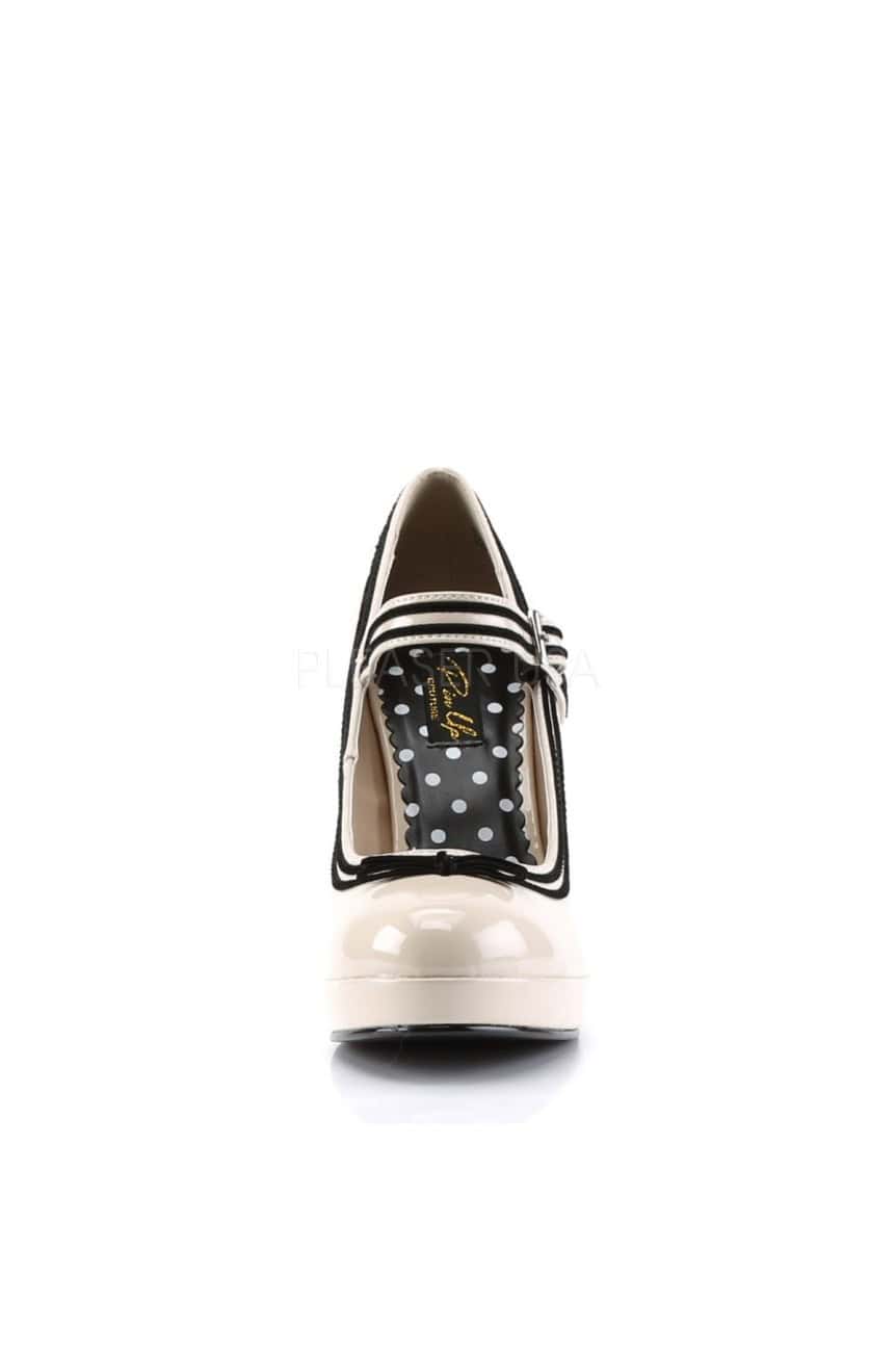 Chaussure retro pin up vinyle rouge