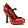 Chaussure retro pin up vinyle rouge