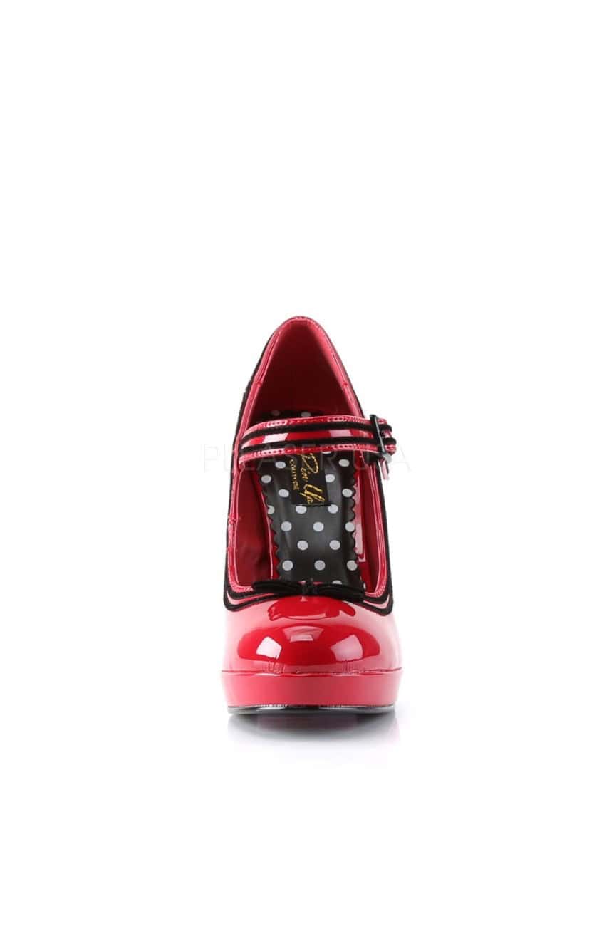 Chaussure retro pin up vinyle rouge