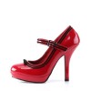 Chaussure retro pin up vinyle rouge