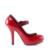 Chaussure retro pin up vinyle rouge
