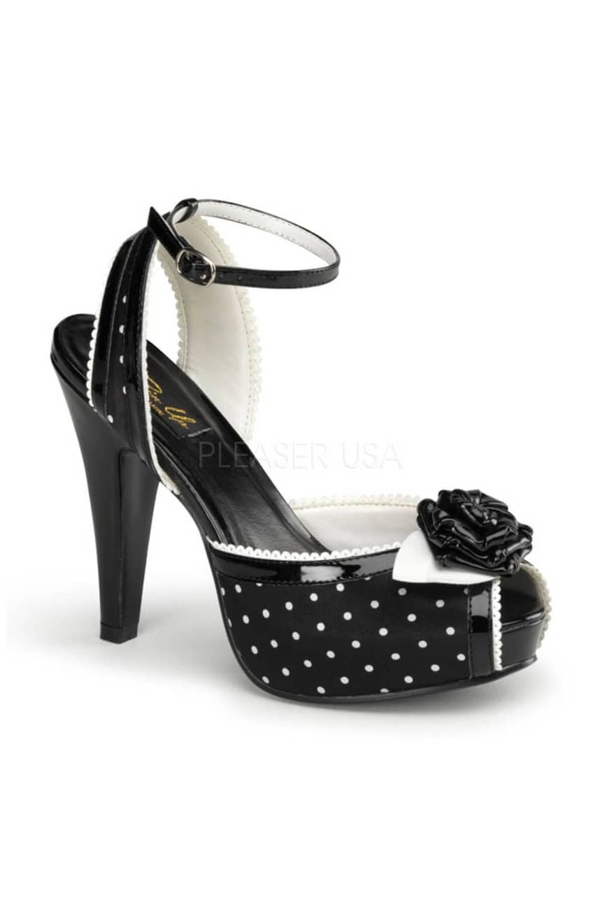 Escarpin pin up a pois noir