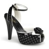Escarpin pin up a pois noir