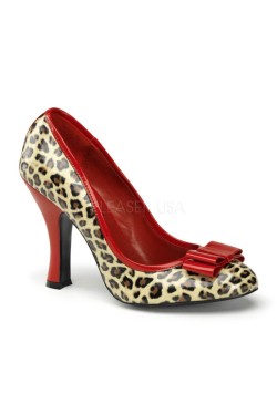 Chaussure leopard pinup couture smitten-01 rouge