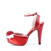 Escarpin pin up a pois rouge