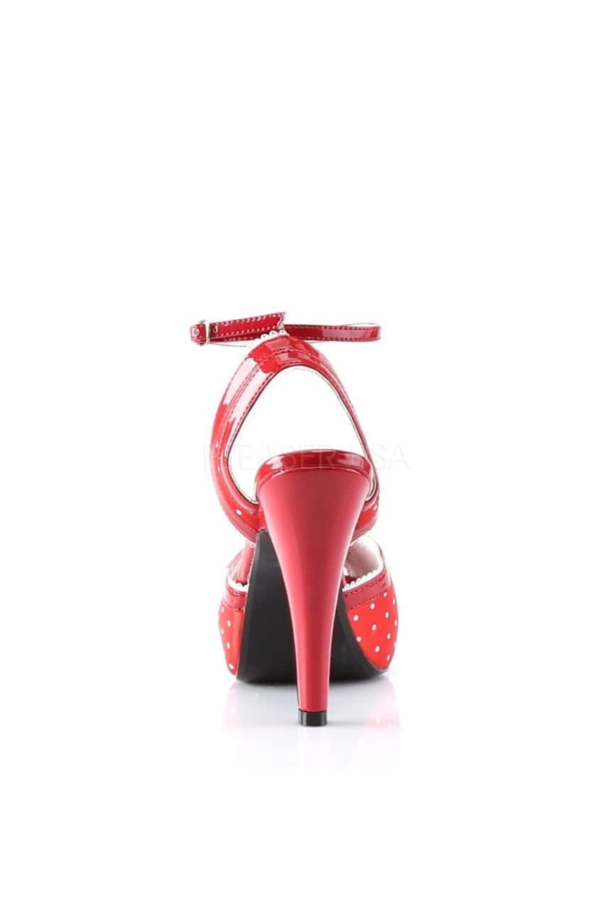 Escarpin pin up a pois rouge