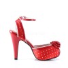 Escarpin pin up a pois rouge
