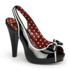Chaussure vinyle noir pin up couture