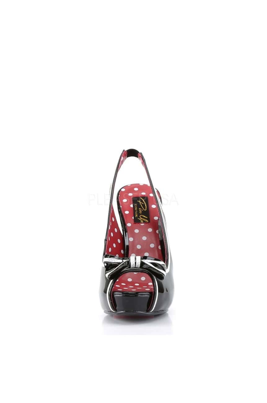 Chaussure vinyle noir pin up couture