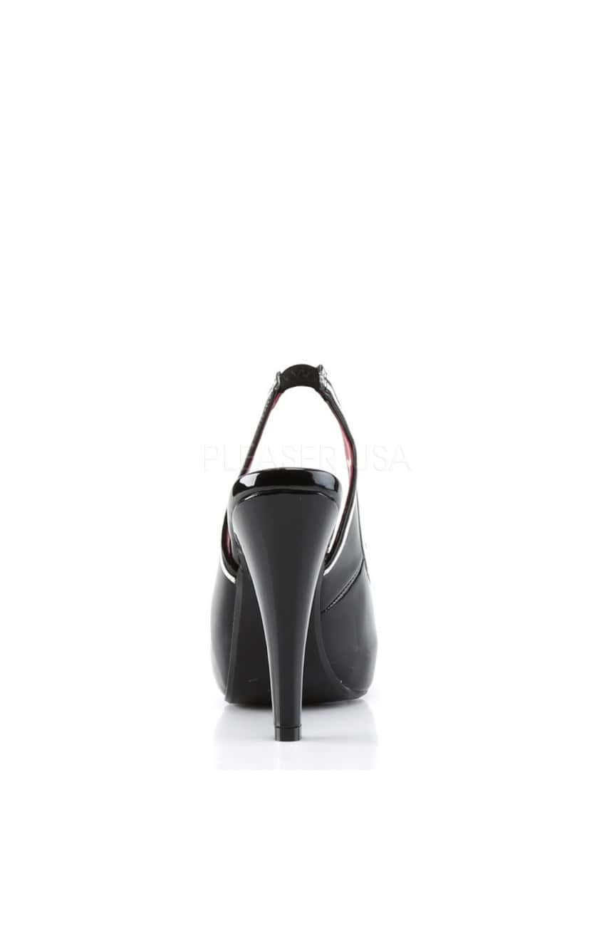 Chaussure vinyle noir pin up couture
