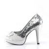 Escarpins a paillettes blanches