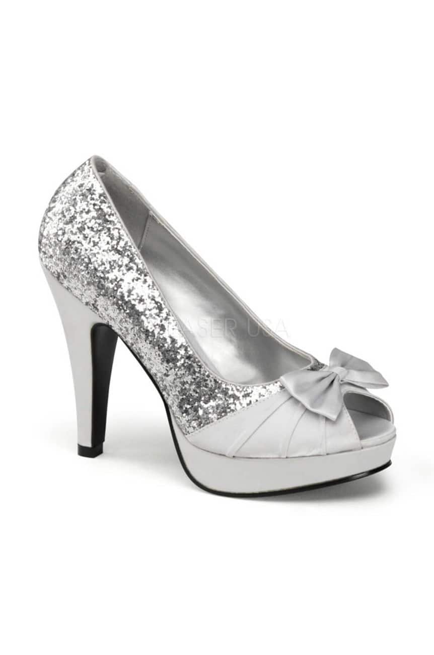 Escarpins a paillettes blanches