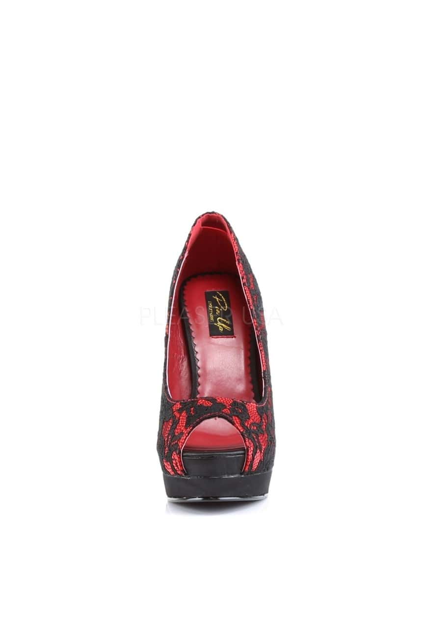Chaussures pin up a fleur rouges