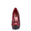 Chaussures pin up a fleur rouges