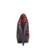 Chaussures pin up a fleur rouges