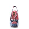 Chaussure vinyle bleu pin up couture