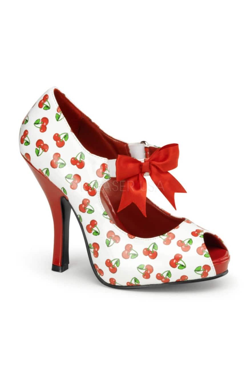 Chaussure pois vinyle pin up cutiepie-07