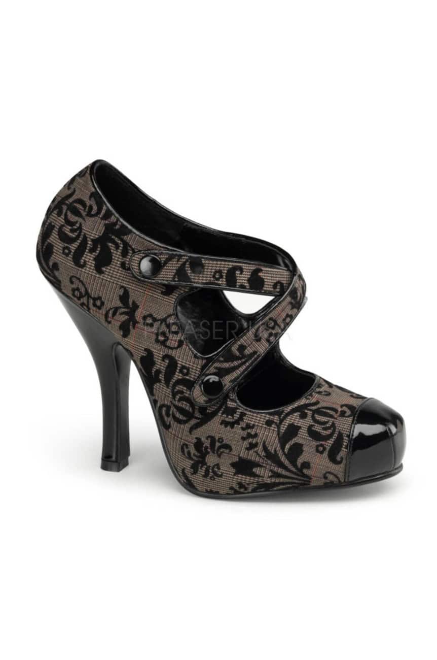 Chaussure imprimé ecossais et fleurs