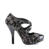 Chaussure imprimé ecossais et fleurs