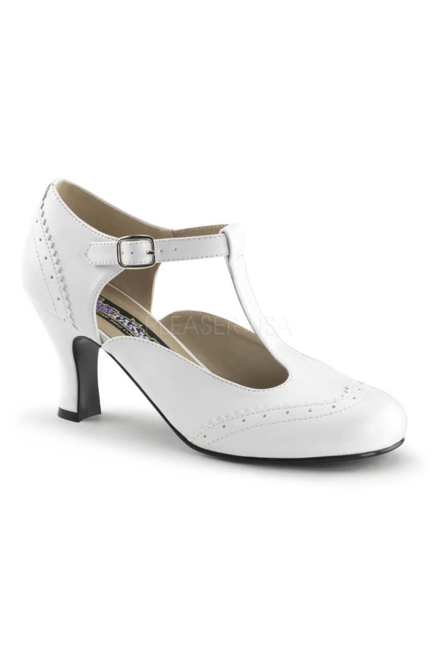 Chaussure vintage blanche flapper-26