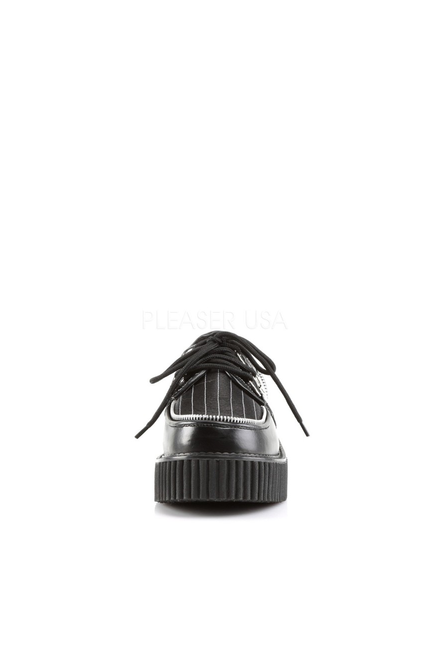 Creepers rayées avec fermeture eclair