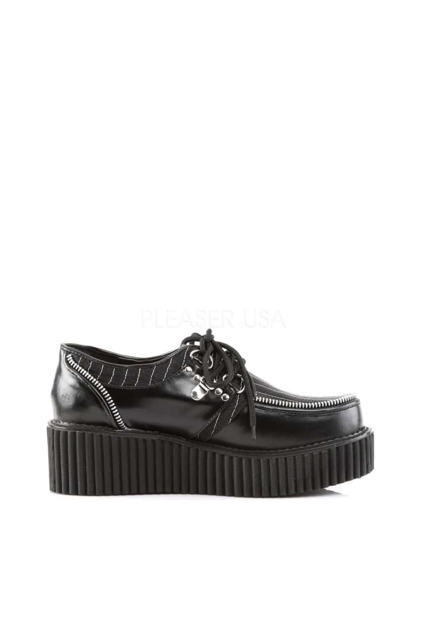 Creepers rayées avec fermeture eclair
