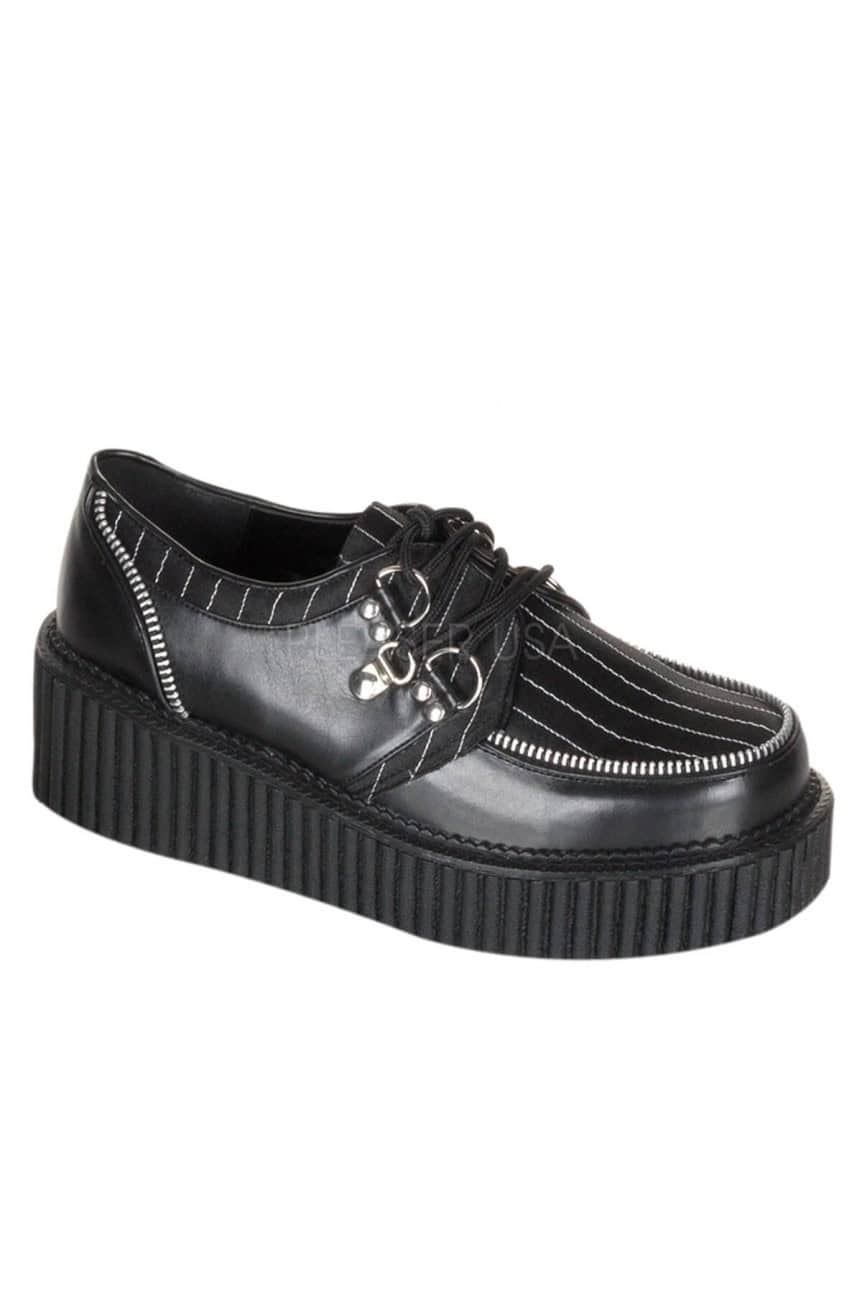 Creepers rayées avec fermeture eclair